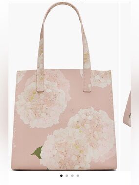 Ted Baker Pink Hydrangea-Print Structured Tote